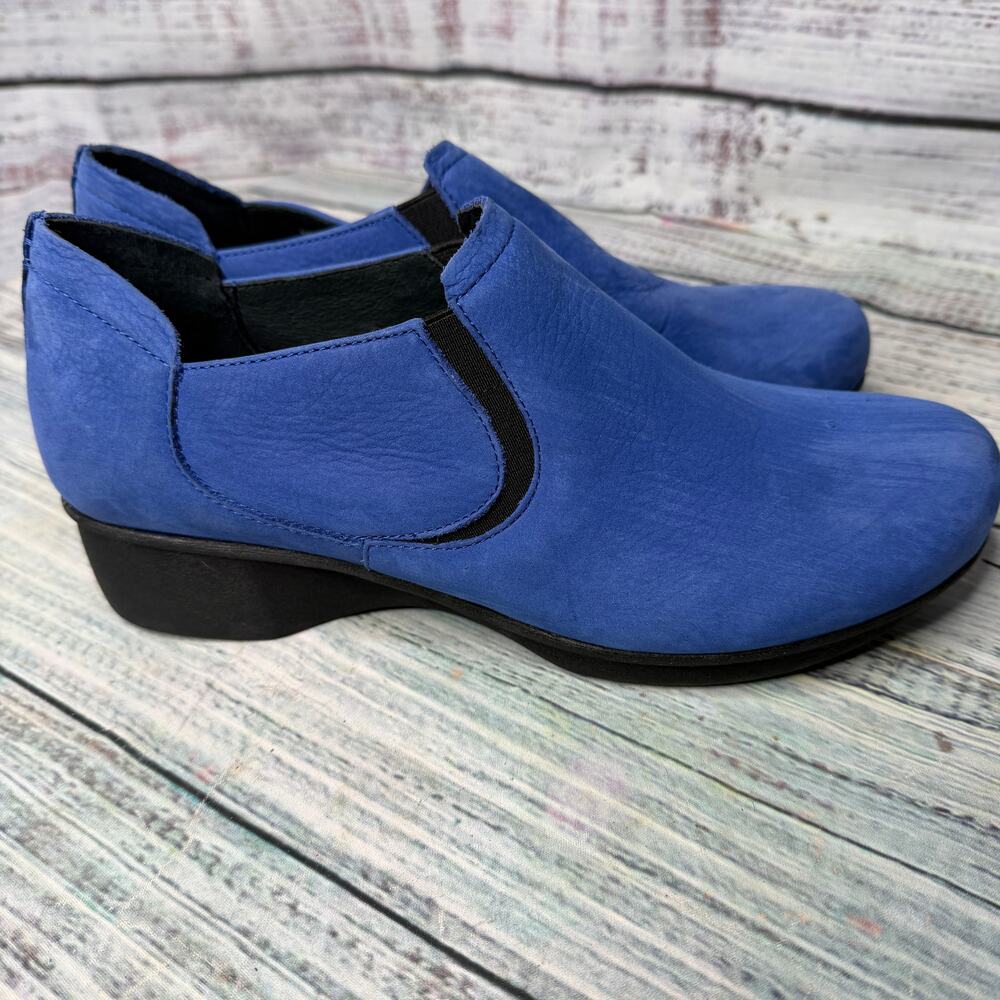 Dansko Blue Leather Slip On Shoes Womens 41 Comfort Work Loafers - Picture 2 of 4